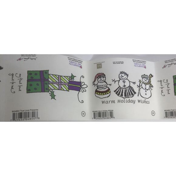 Hampton Art Christmas Stickers Warm Holiday Wishes And True Love Presents - Picture 2 of 6